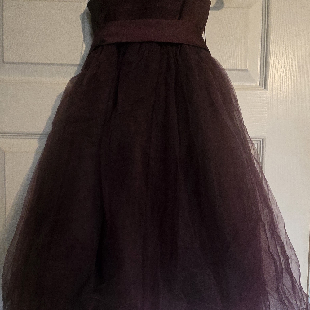 David's Bridal Deep Purple Kids Dress Wore Once For Wedding